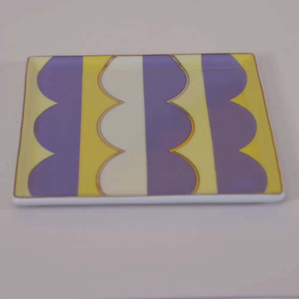 CERAMIC TRAY RIVIERA WAVE PURPLE